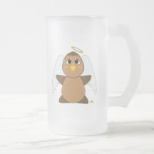 Búho Huggable de Brown del ángel Taza De Café