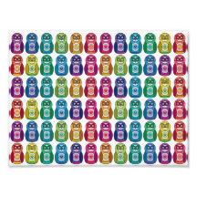 Búho lindo de Matryoshka del arco iris Fotografias