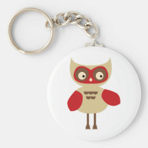 Búho lindo retro del kawaii llaveros personalizados