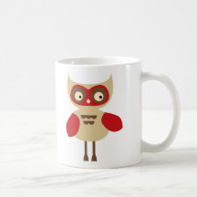 Búho lindo retro del kawaii tazas de café