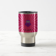 Búho púrpura lindo tazas