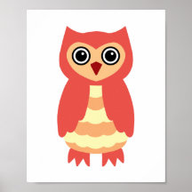 Búho rojo poster