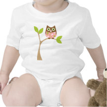 Búho rosado del bebé trajes de bebé