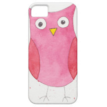 Búho rosado iPhone 5 protector