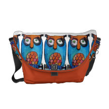Búho soñoliento bolsas messenger