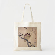 Búho sonriente japonés lindo bolsas