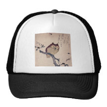 Búho sonriente japonés lindo gorro de camionero