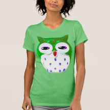 Búho verde camisetas