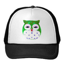 Búho verde lindo del bebé gorros  