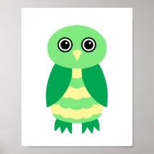 Búho verde poster