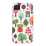 Búho y caso retros lindos del iphone del modelo de Case-Mate iPhone 4 carcasa