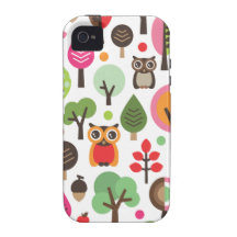 Búho y caso retros lindos del iphone del modelo de Case-Mate iPhone 4 carcasa