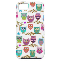 Búhos cambiables del fondo iPhone 5 protector