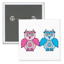 Búhos de las tarjetas del día de San Valentín de K Pin
