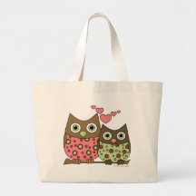 Búhos del amor bolsa de mano