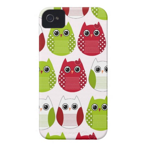 Búhos del navidad de la MOD Case-Mate iPhone 4 Coberturas