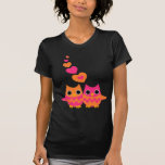 Búhos dulces del amor camiseta