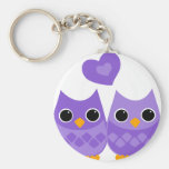 Búhos dulces del amor llaveros personalizados