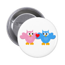Búhos en amor pin