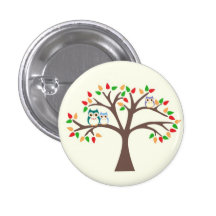 Búhos en árbol pins