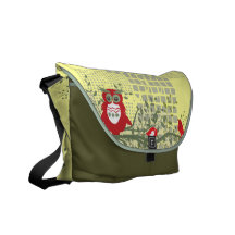 búhos en bolso del carrito de la rama bolsa de mensajeria 