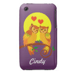 Búhos en el amor 2 iPhone 3 Case-Mate cobertura