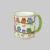 Búhos lindos en la taza de Brenches tazas
