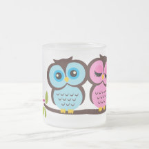 Búhos preciosos taza