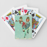 Búhos y baraja color de rosa del burro cartas de juego