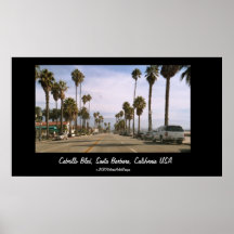 "Bulevar de Cabrillo, Santa Barbara, California lo Impresiones