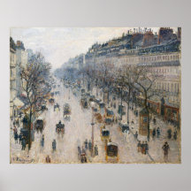 Bulevar Montmartre - París - Camille Pissarro Poster
