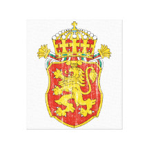 Bulgaria poco escudo de armas impresion en lona