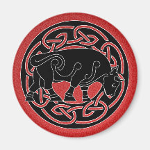 Bull de la prosperidad - imán de Knotwork del Celt
