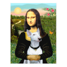 Bull terrier 1 - Mona Lisa Tarjetas Postales