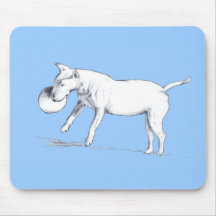 BULL TERRIER ALFOMBRA TAPETES DE RATONES