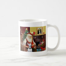 Bull terrier de Santa (blanco) Taza De Café