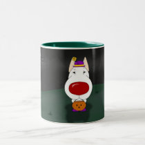 Bull terrier Halloween tazas