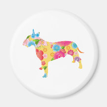 Bull terrier imanes para frigoríficos