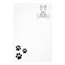 Bull terrier personalizado papelería de diseño