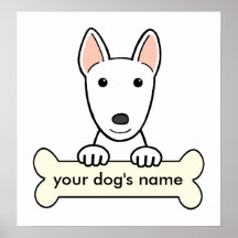 Bull terrier personalizado poster