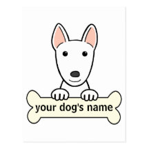 Bull terrier personalizado tarjeta postal