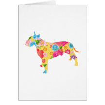 Bull terrier tarjeton