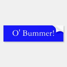 ¡Bummer de O!  Pegatina para el parachoques Etiqueta De Parachoque