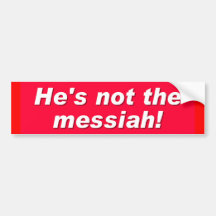 bumper_not_messiah etiqueta de parachoque