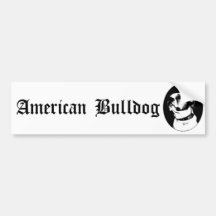 Bumpersticker americano del dogo pegatina de parachoque