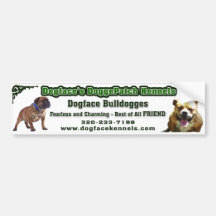 Bumpersticker de Dogface Pegatina De Parachoque