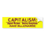 Bumpersticker del CAPITALISMO pegatinas de parachoque