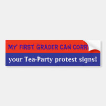 Bumpersticker del fiesta del anti-Té Etiqueta De Parachoque
