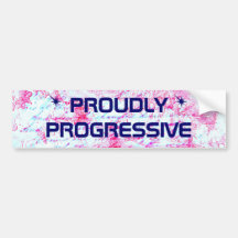 Bumpersticker ORGULLOSO PROGRESIVO Etiqueta De Parachoque