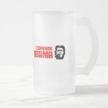 Bumpersticker - rojo de camarada Obama Tazas De Café